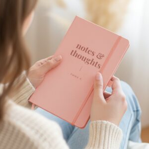 Anteckningsbok med namn - Rosa