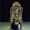 Dekorativ Star Wars lampa med 3D-effekt och skiftande färg - R2D2