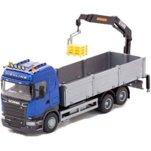 Emek Scania Highline R 730 Kranlastbil med Pallar Blå