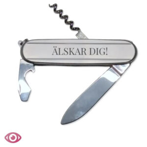 Fällkniv med graverat namn