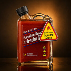 Gas tank sriracha hot sauce - Thoughtfully