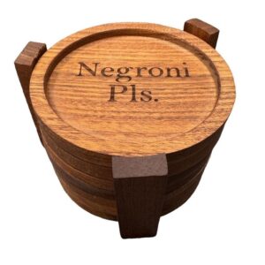 Glasunderlägg i trä 6-pack - Negroni Pls (Tim Mäklin Special Edition)