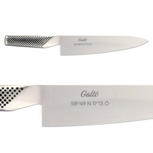 Global kockkniv med gravyr - 20cm G-2