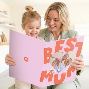 Jättestort gratulationskort - Personaliserat för mamma - 50 cm