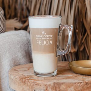 Latte Macchiato glas med gravyr