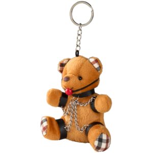 Master Series Nyckelring med nallebjörn med munkavle - Brun
