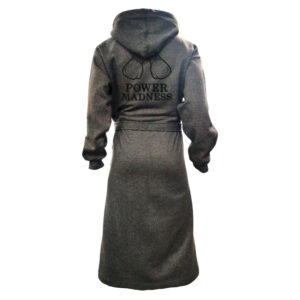 Mörkgrå morgonrock med brodyr - Boxhandskar, SVART (1000) / S/M