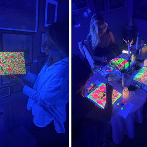 Neon Brush Sip & Paint