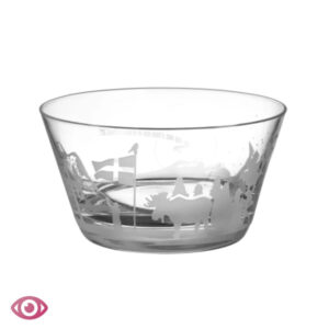 Orrefors Sweden Symbols 24cm - Glasskål med gravyr