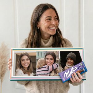 Personlig XXL chokladkaka - Fylld med Milka - 12 barer