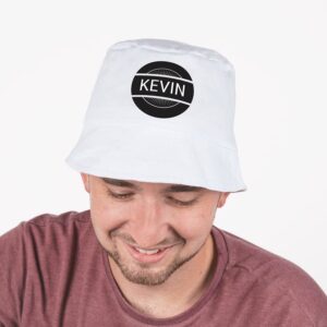 Personlig bucket hatt - Vit