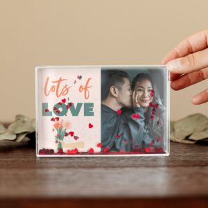 Personlig snöglob - Rektangel - Hjärtan