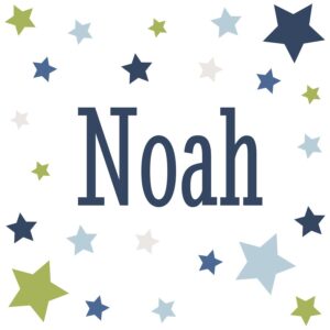 Personlig väggklistermärke - Barnsovrum - 50x50 cm