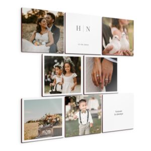 Personlig väggkonstpanel - Kvadratisk - 8 st