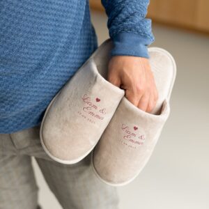 Personliga tofflor - Beige - Storlek 43/45