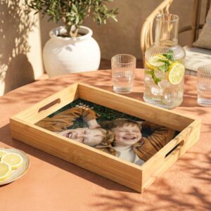 Personligt fotobricka - Rektangel - Beige - 23,5 x 37 cm