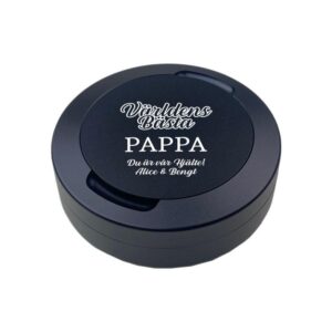 Snusdosa portion till världens bästa, SVART