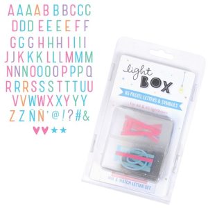 Tillbehör till A Little Lovely Lightbox, Pastell symboler & bokstäver