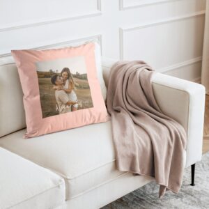 Tryckt kudde - Rosa - 40 x 40 cm - med fyllning