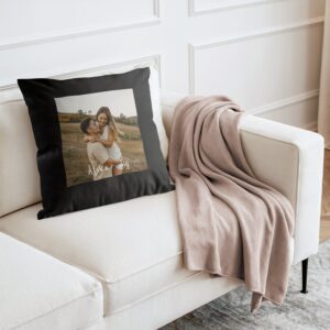 Tryckt kudde - Svart - 40 x 40 cm - utan fyllning