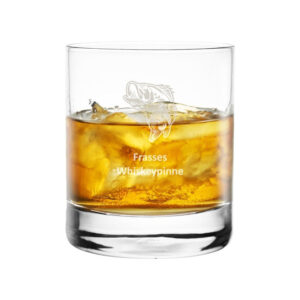 Whiskyglas med fiskemotiv och personlig text, Abborre