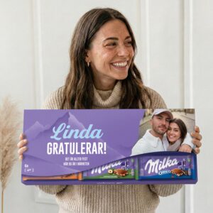 XXL personlig Milka chokladkaka - 6 barer