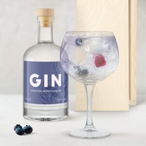 YourSurprise gin-presentset med graverat glas