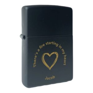 Zippo tändare med gravyr - Namn och hjärta
